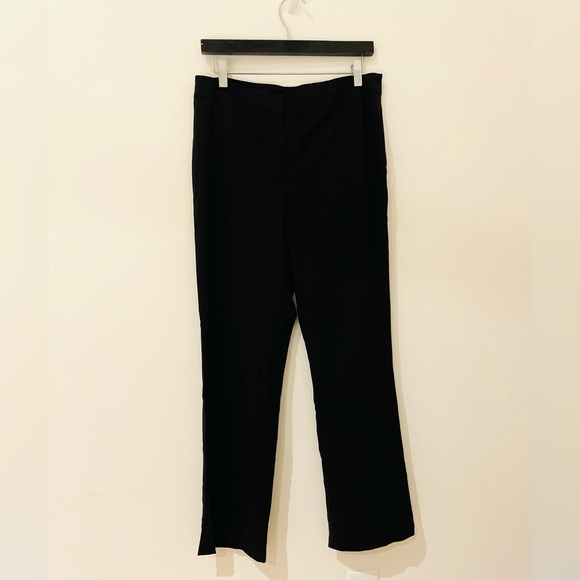 Lafayette 148 New York Wool Barrow Straight Leg Pants Black Women's Size 10 - Picture 7 of 7